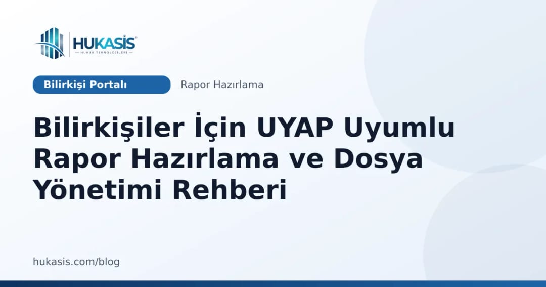 Bilirkişiler için UYAP uyumlu rapor hazırlama ve dosya yönetimi rehberi görseli